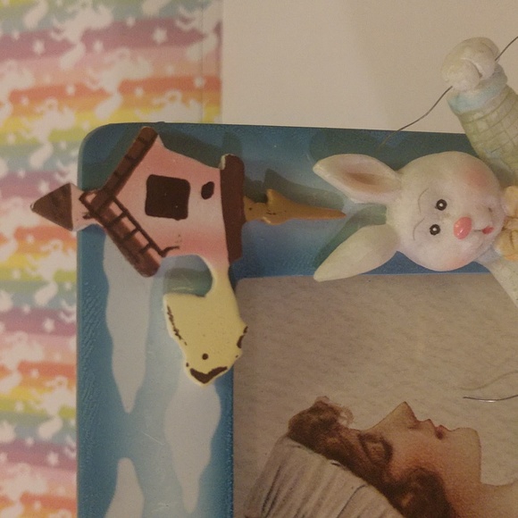 Bunnies & Birds Picture Frame, Easter Frame, Kids Room, Cute! - Picture 6 of 10